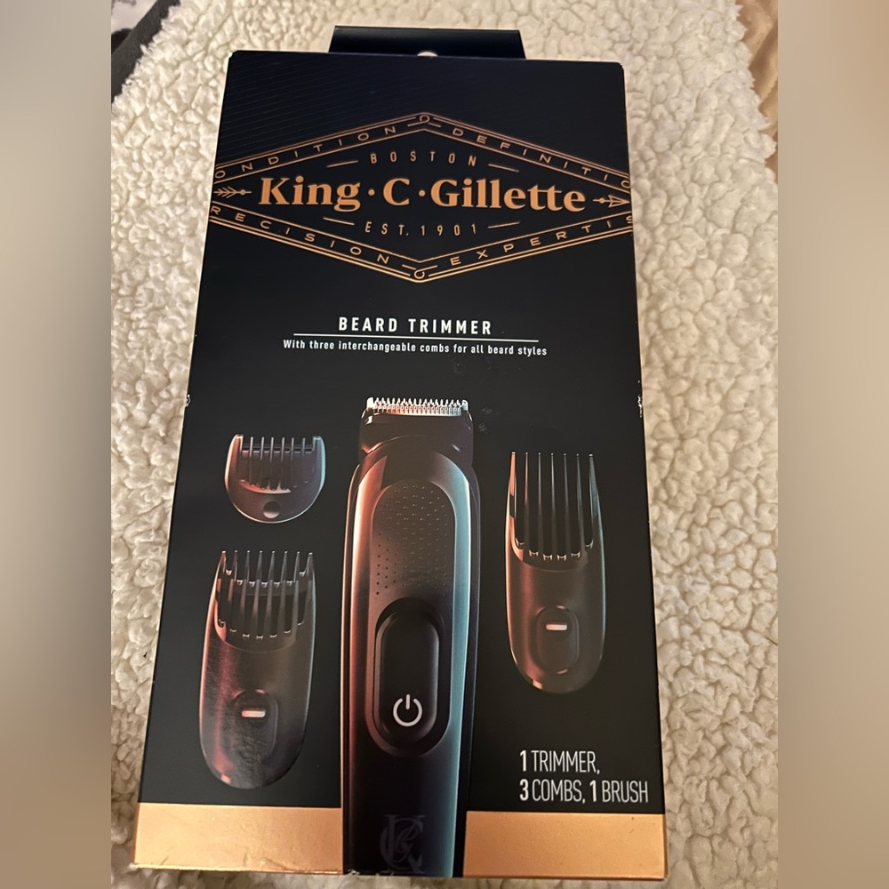 King C. Gillette Beard Trimmer 5 pc set Brand New in box